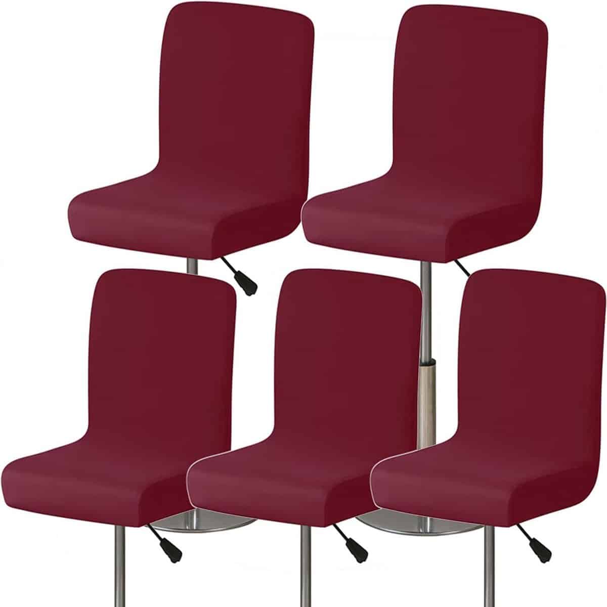 universele elastische barkruk hoezen met rugleuning voordeelverpakking (1 t/m