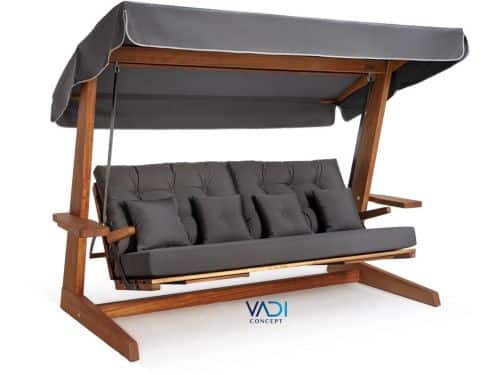 Vadi Concept - Luna Deluxe 2600 Antraciet Schommelbank ( iroko