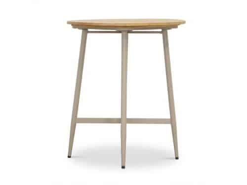 Valencia dining bartafel 4 personen | teakhout + aluminium | beige | 90cm rond