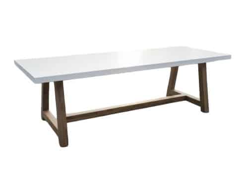 Veltis dining table 250x100x77 iced marble look/acacia teak look Eurofar - Eurofar