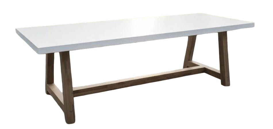 veltis dining table 250x100x77 iced marble look/acacia teak look eurofar eurofar