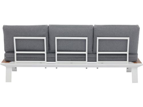Vente-unique Aluminium tuinset: een driezits bank, 2 stoelen en een