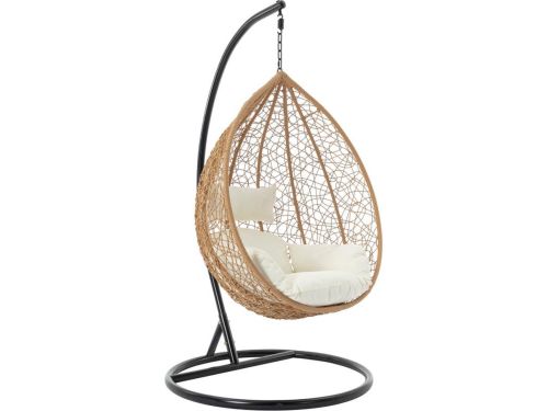 Vente-unique Hangstoel van gevlochten hars - Licht naturel - CAMPLI