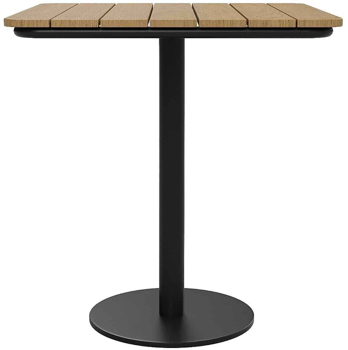vente unique tuinset van polywood en metaal: een tafel b.70 cm