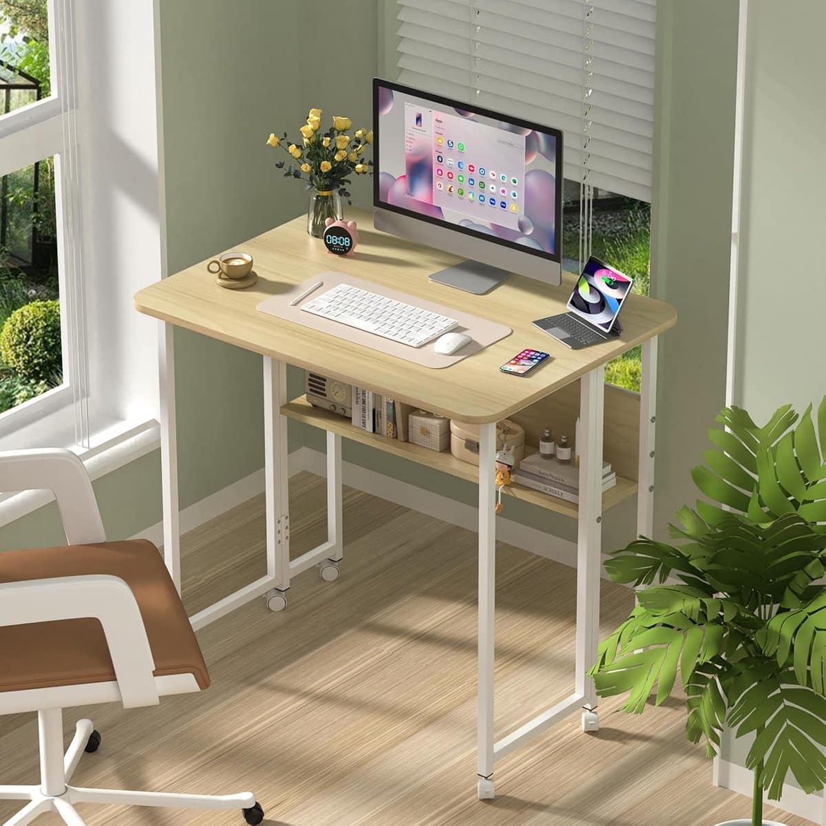 verstelbare bijzettafel voor bank en woonkamer, hoogte aanpasbaar