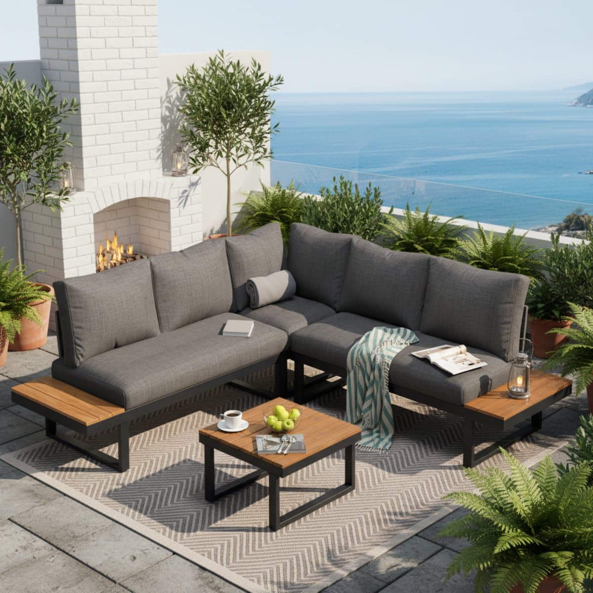 verstelbare hoek loungeset comfortabel & weerbestendig ideaal voor