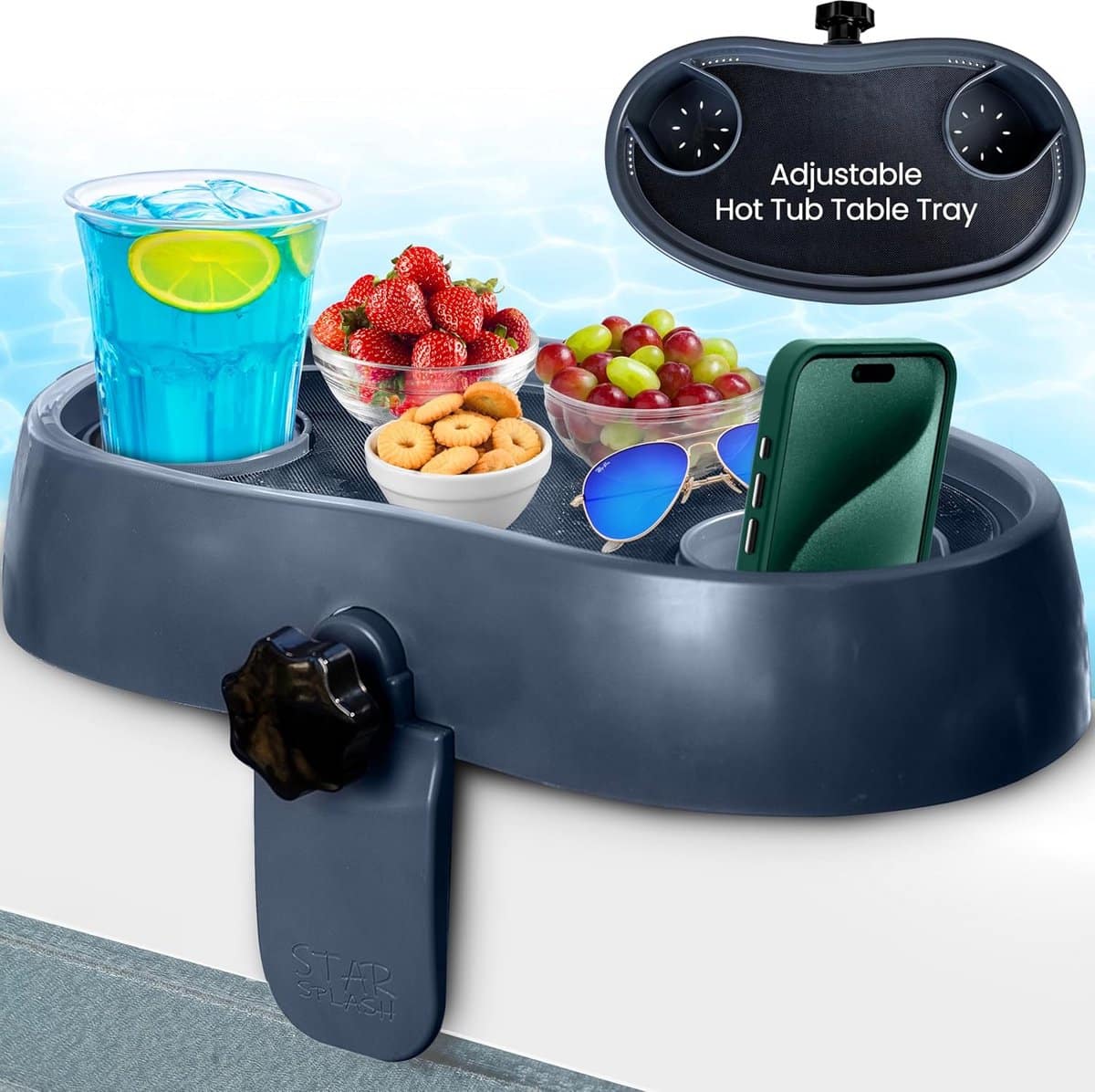 verstelbare hot tub bijzettafel met bekerhouders antislip spa tafel