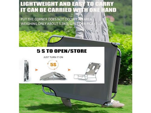 Verstelbare inklapbare ligstoel met gezichtsopening en 4 standen