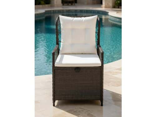 Verstelbare Tuinstoelen 2 Stuks - Luxe Polyrotan Zonnebed met Comfortabele