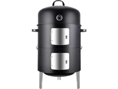 Verticale Houtskool Roker 17 Inch - Heavy Duty BBQ Grill