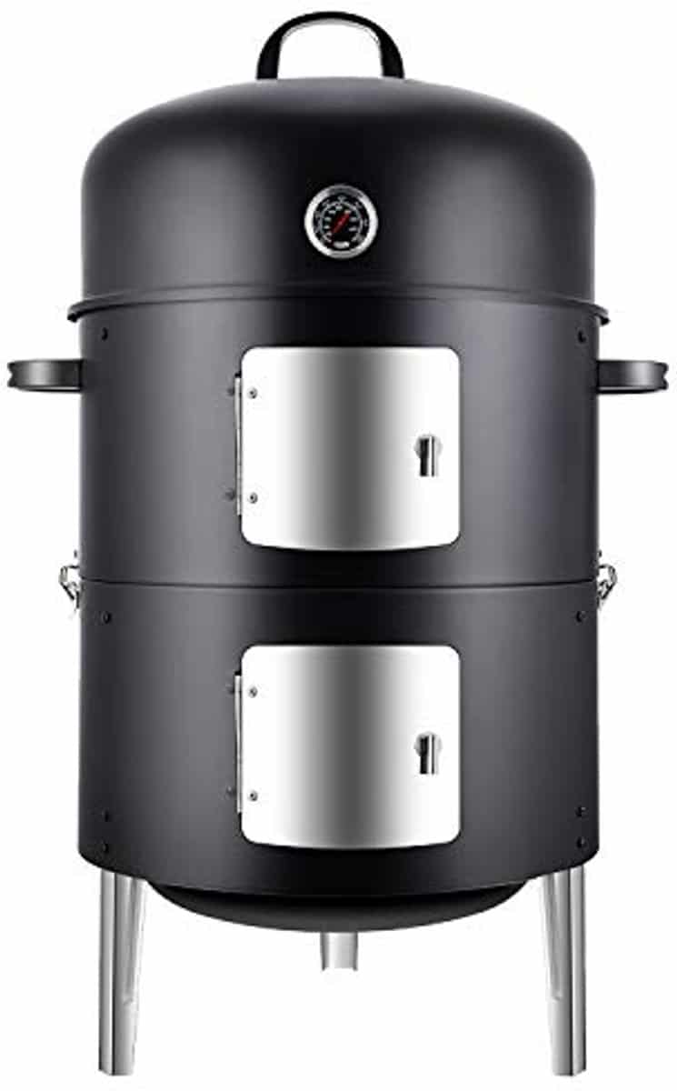 verticale houtskool roker 17 inch heavy duty bbq grill