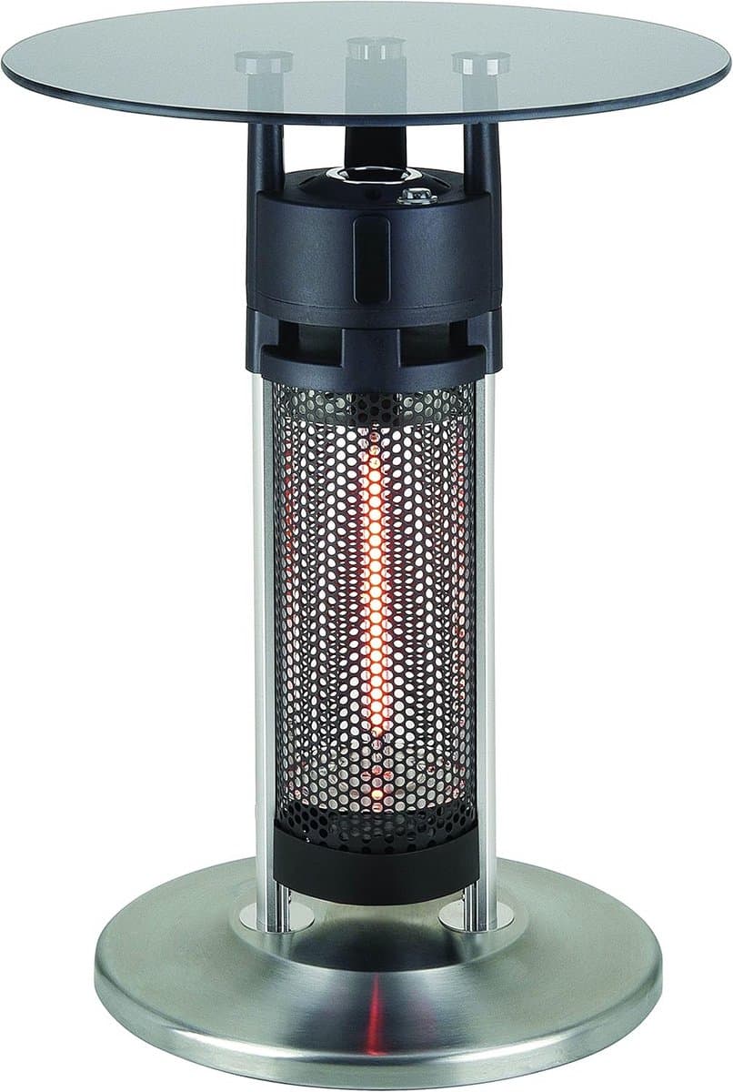 verwarmingstafel zilver terrasverwarmer tafel voor buiten