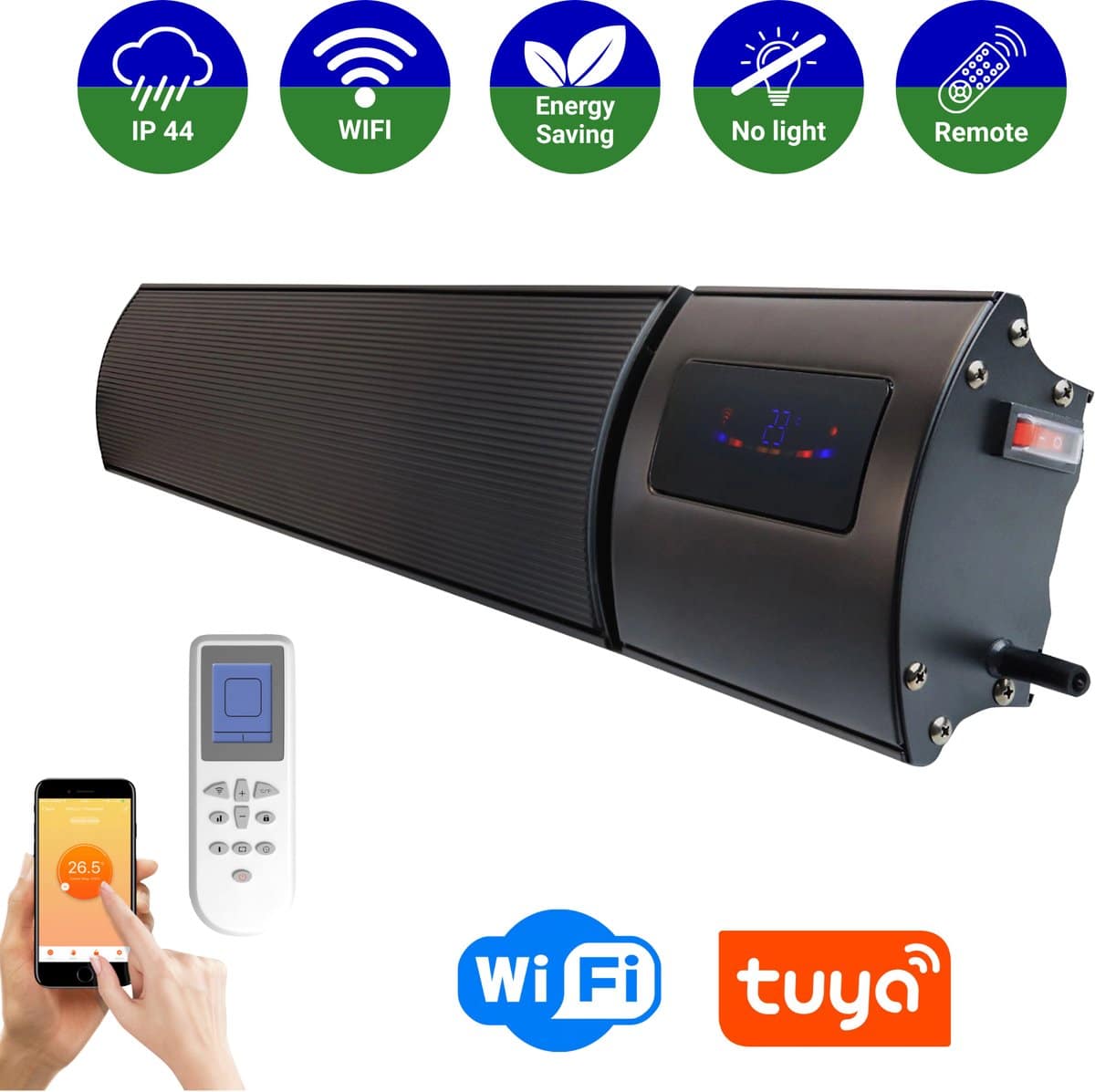 vh smart heatbar 1800 watt vermogen met wifi en