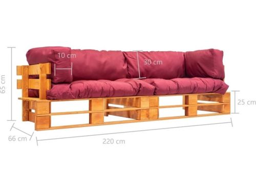 vidaXL - 2-delige - Bankenset - pallet - met