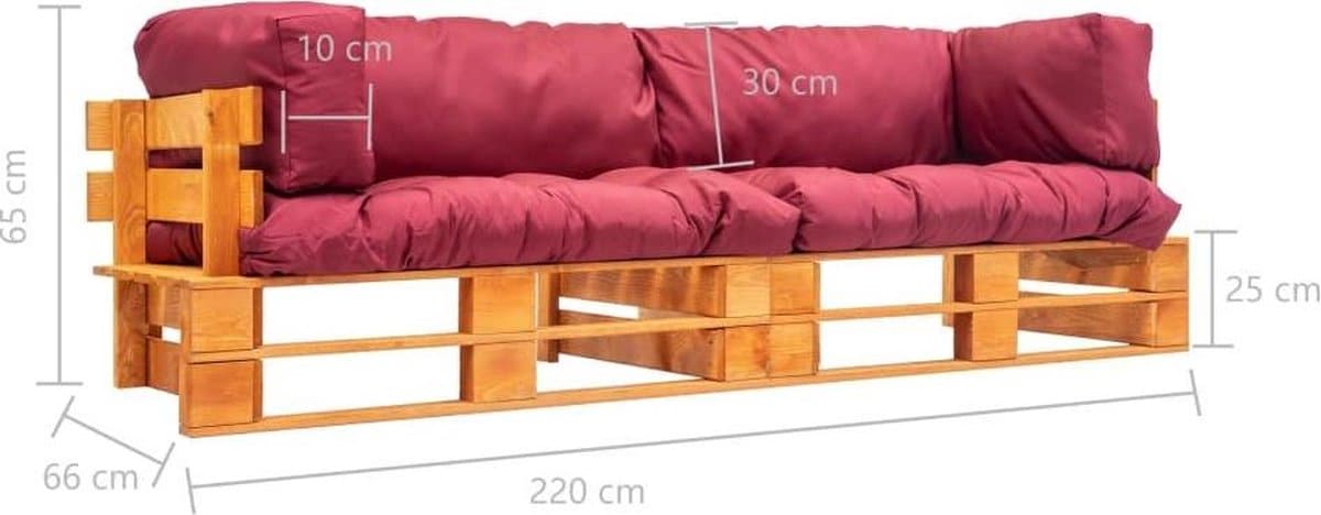 vidaxl 2 delige bankenset pallet met