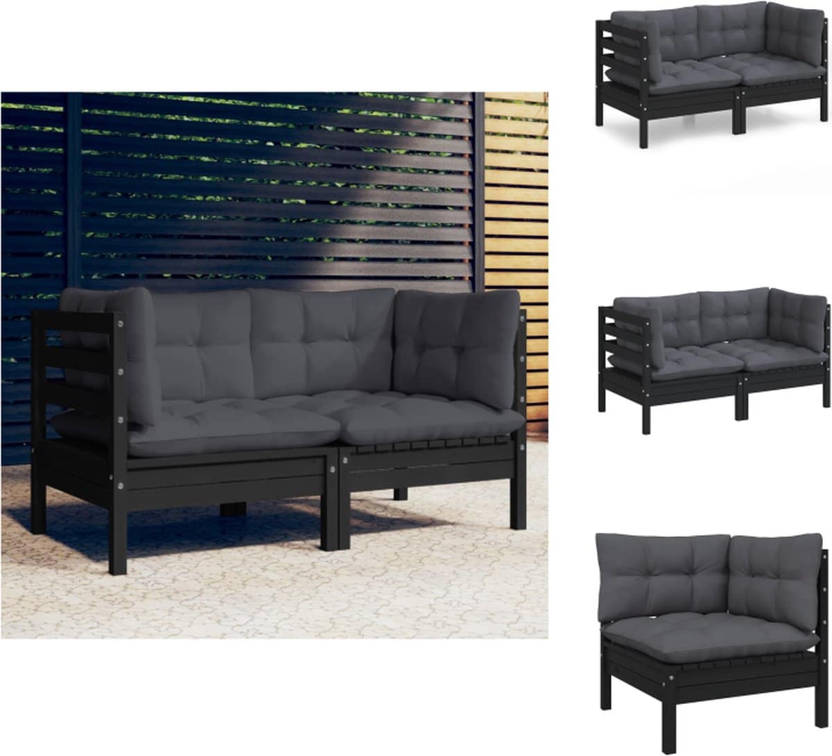 vidaxl 2 zitsbank 2 zitsbanken tweezitsbank tweezitsbanken tuinbank