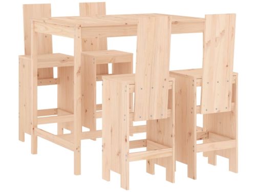 vidaXL - 5-delige - Barset - massief - grenenhout