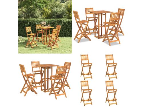 vidaXL 5-delige Tuinbarset massief acaciahout - Barset - Barsets