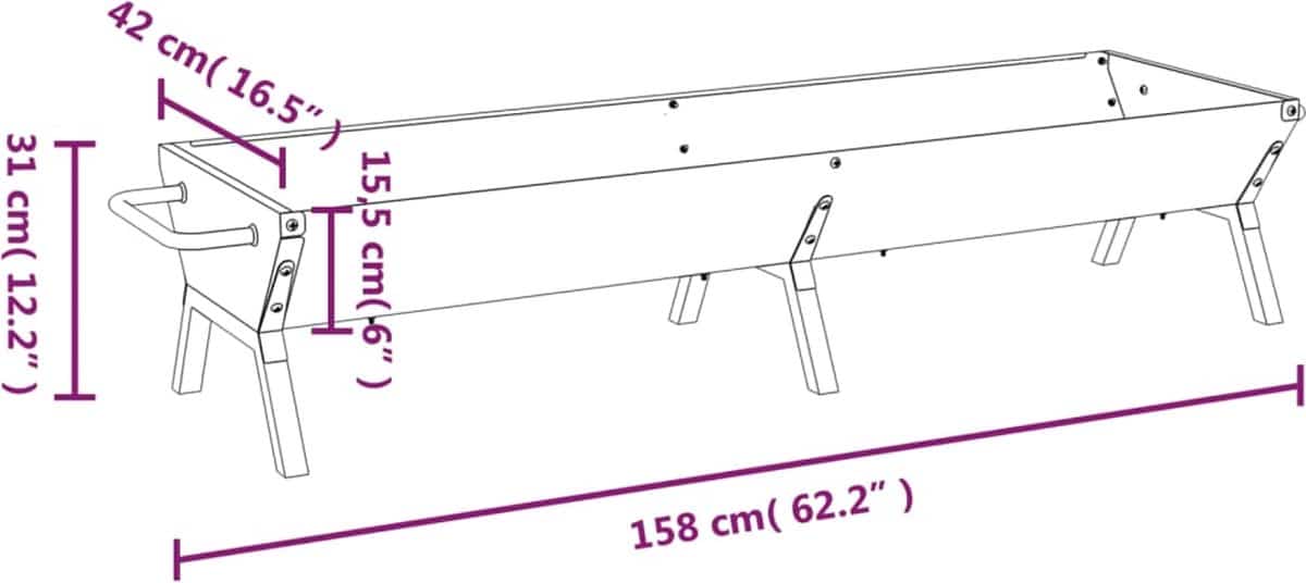 vidaxl barbecue grill en bakset