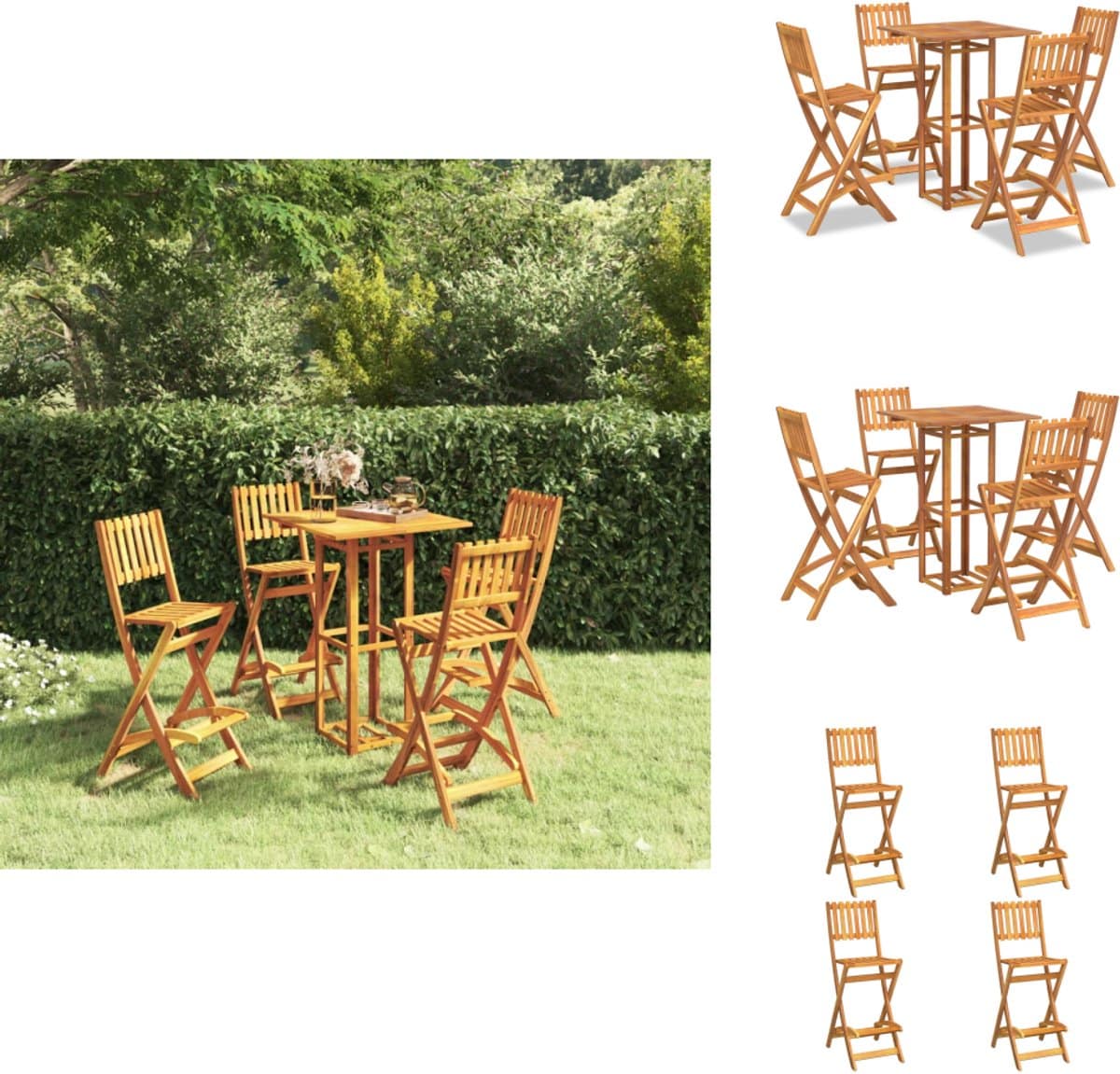 vidaxl barset barsets tuinset tuinmeubelset 5 delige