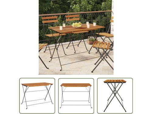 vidaXL Bistrotafel - Tuin Tafel - Bistrotafel inklapbaar 100x54x71 cm
