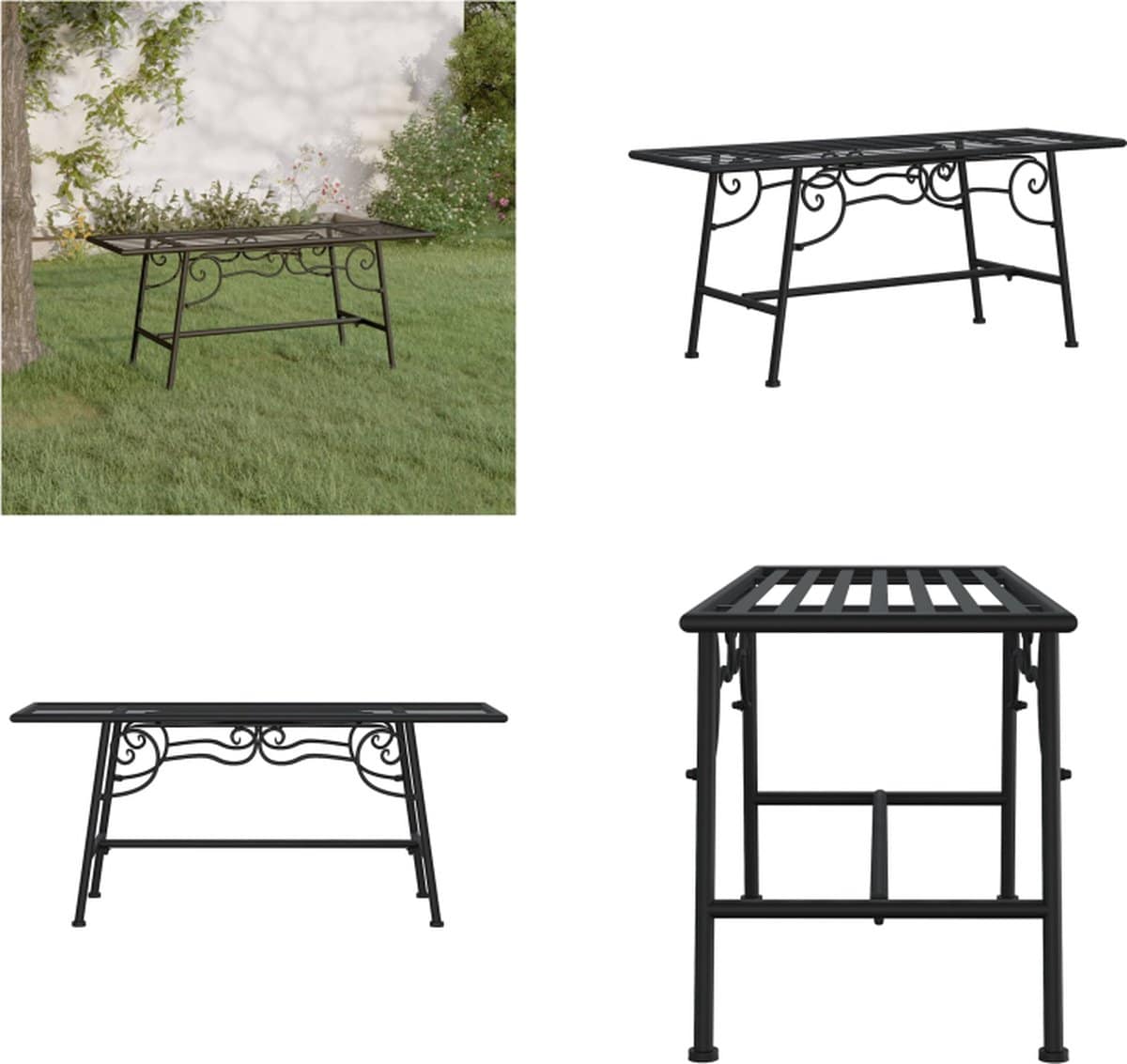 vidaxl boombank 110 cm staal zwart boombank boombanken