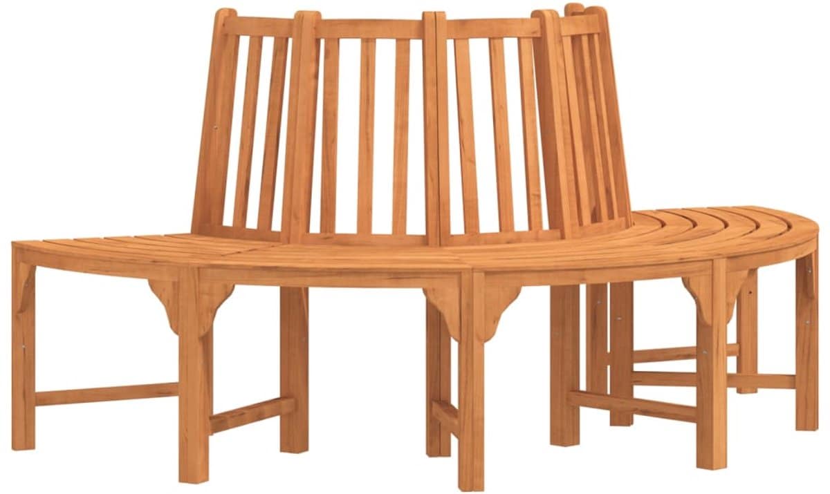 vidaxl boombank halfrond Ø208 cm massief eucalyptushout boombank