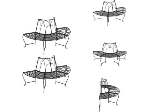 vidaXL Boombank - Halfrond - Staal - 159 x 78.5