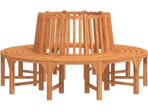 vidaXL Boombank rond massief eucalyptushout Boombank - Tuinset - Buitentijd