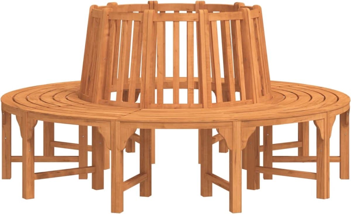 vidaxl boombank rond massief eucalyptushout boombank tuinset buitentijd