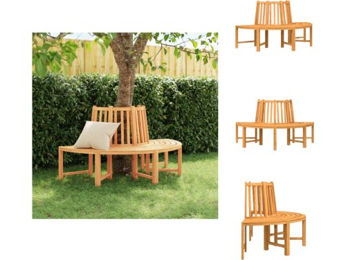 vidaXL Boombank Ronde - Teakhout - 160 x 82 x