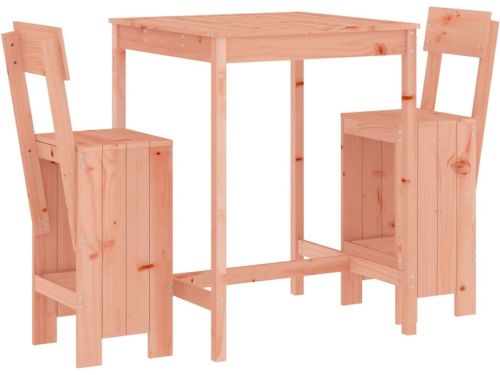 vidaXL Houten Barset - Tuinset - 3-delige Tuinbarset massief douglashout