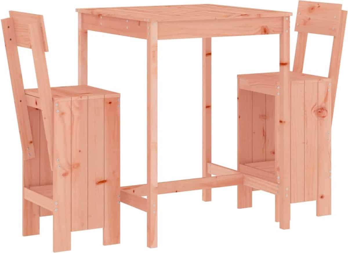 vidaxl houten barset tuinset 3 delige tuinbarset massief douglashout