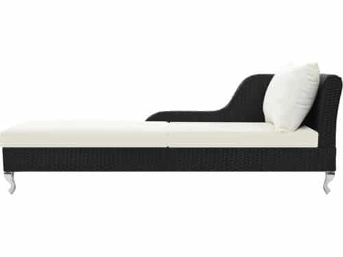 vidaXL Loungeset - Ligbed - Ligbed met kussen poly rattan