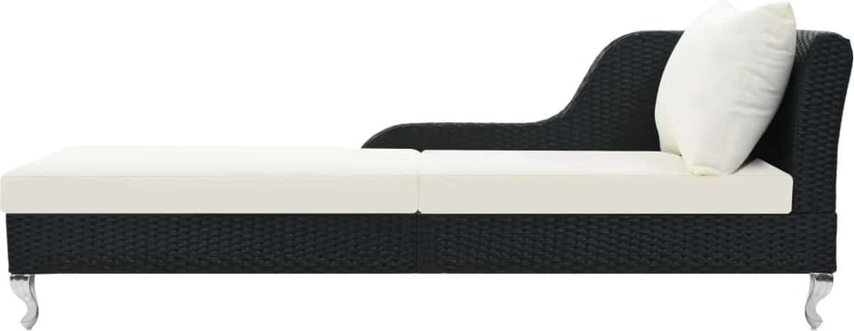 vidaxl loungeset ligbed ligbed met kussen poly rattan