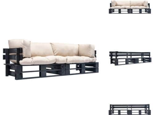 vidaXL Pallet Bankenset - Pallet - Hout - 220 x