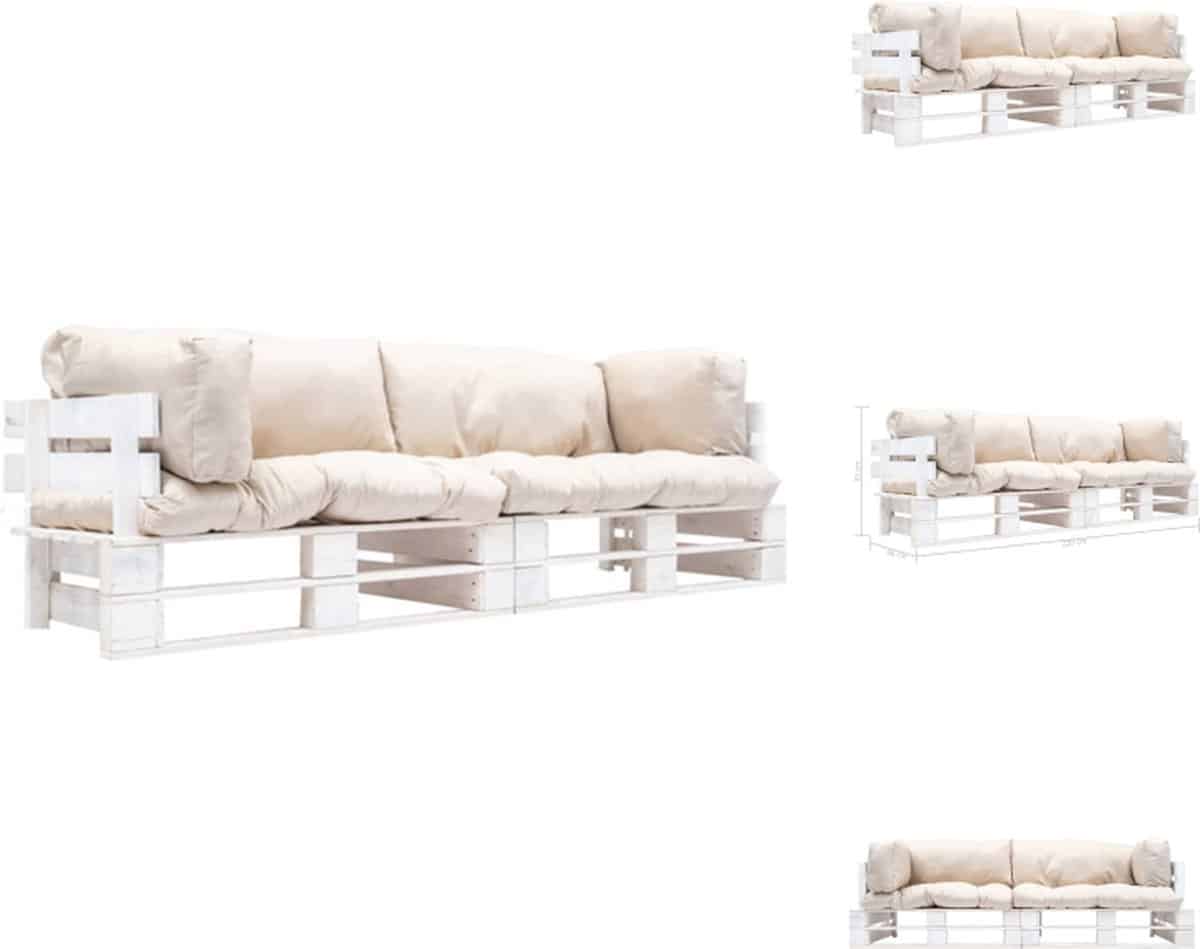 vidaxl pallet bankenset palletmeubelen 220x66x65cm grenenhout