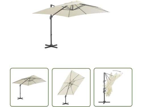 vidaXL Parasol - Zweefparasol - Zweefparasol met aluminium paal 300x300