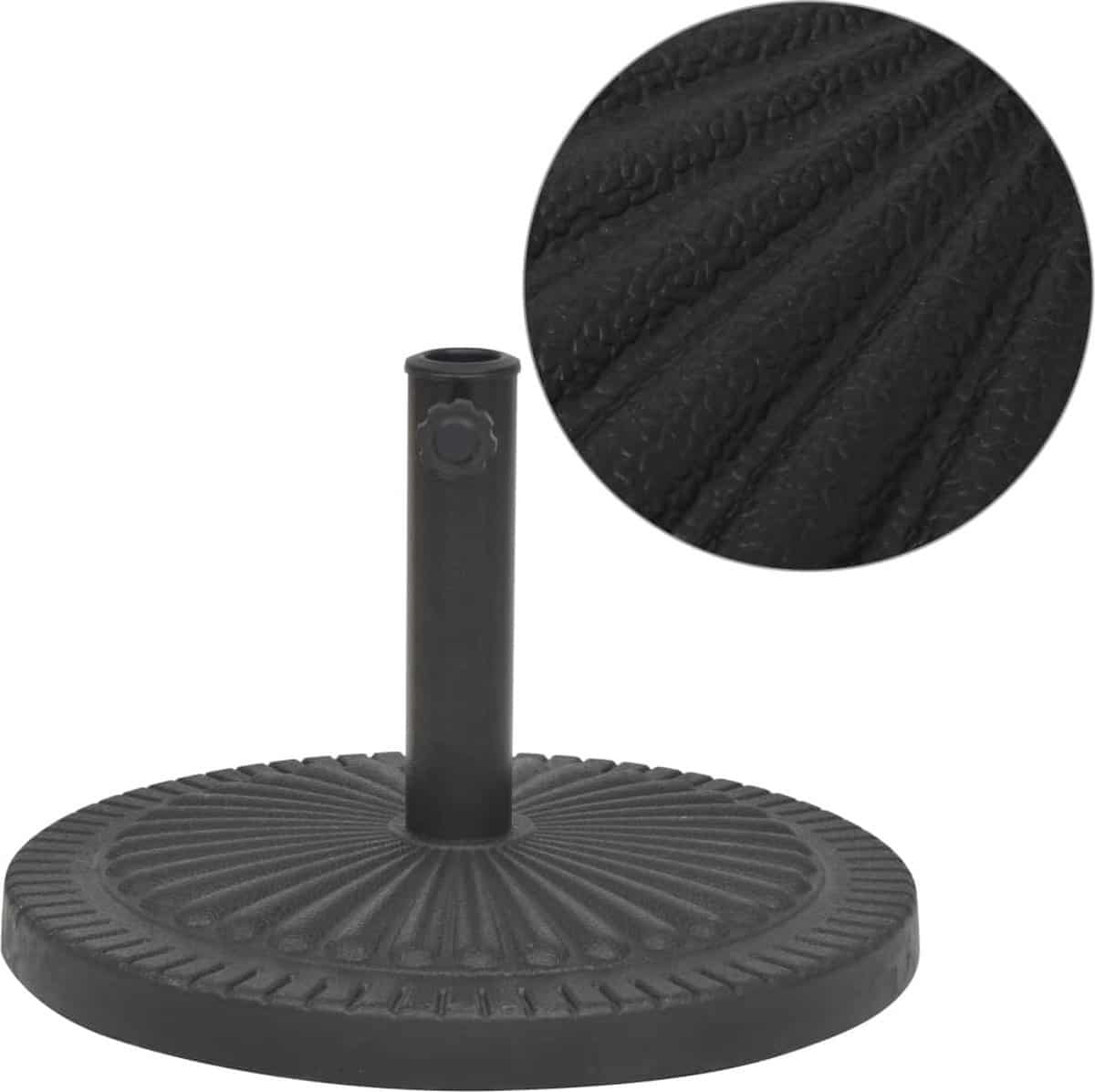 vidaxl parasolbasis parasolvoet parasolvoet rond 29 kg hars