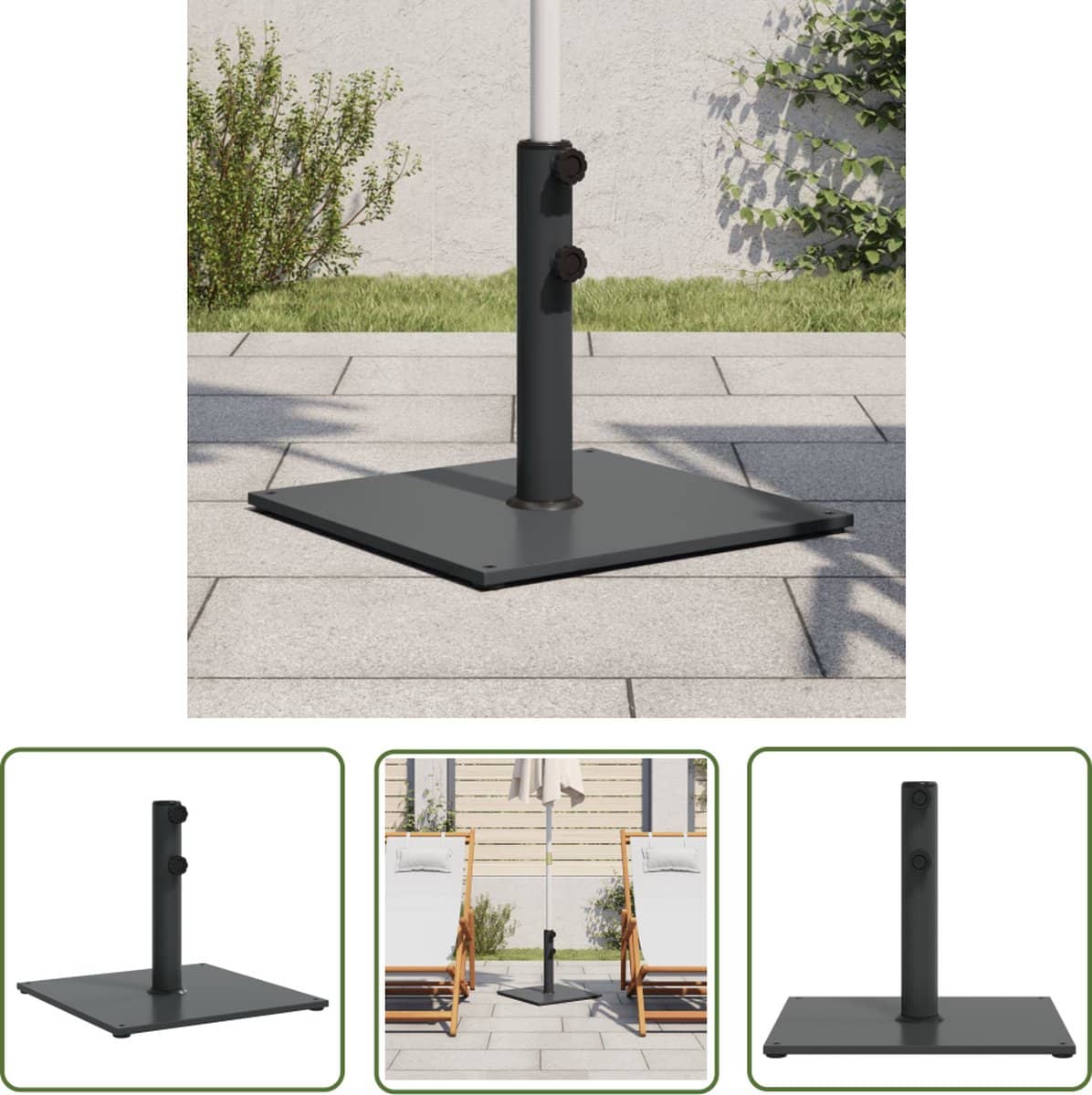 vidaxl parasolbasis parasolvoet parasolvoet voor stokken van Ø32/38/48