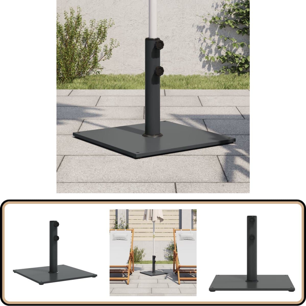 vidaxl parasolvoet vierkant 17 kg verstelbaar parasolvoet
