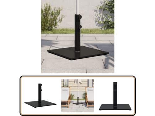 vidaXL Parasolvoet - Vierkant - 17 kg - Zwart Parasolvoet