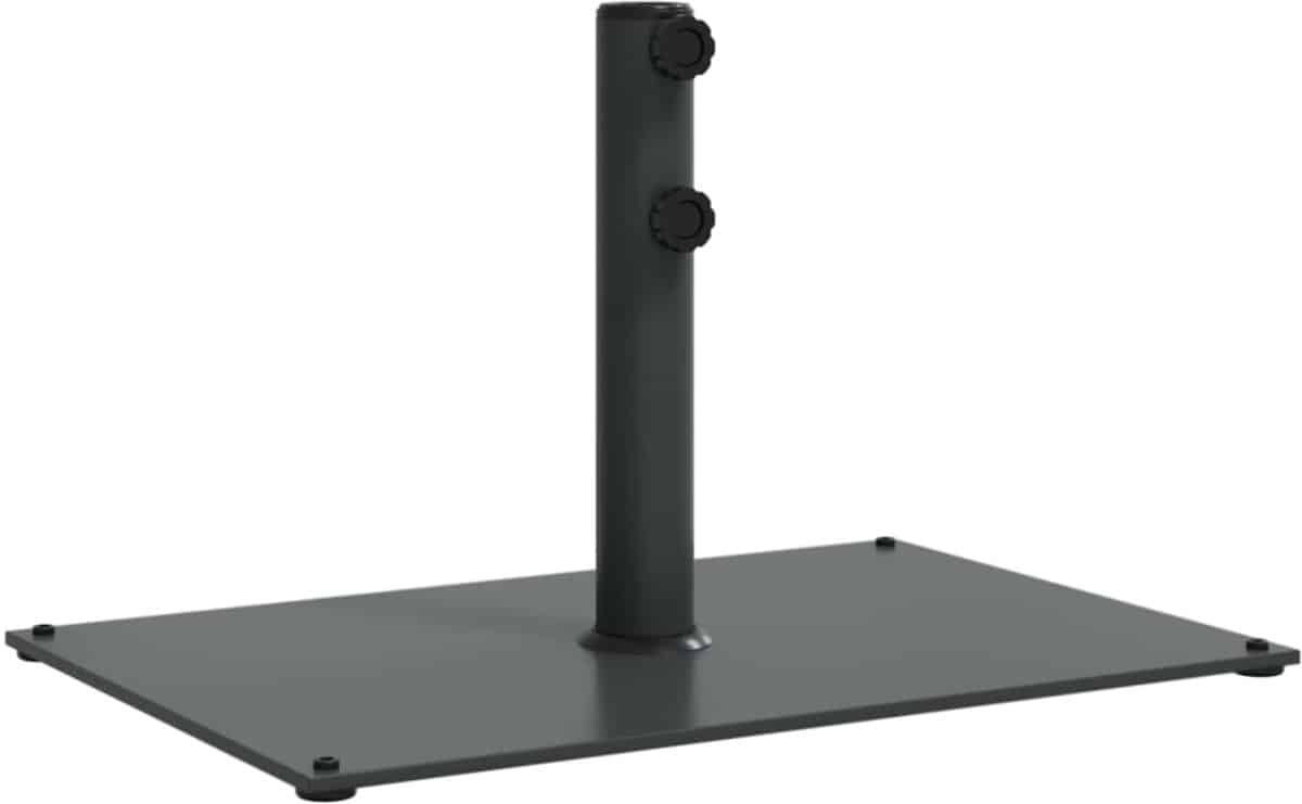 vidaxl parasolvoet voor stokken van Ø32/38/48 mm 15 kg rechthoekig