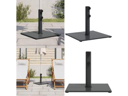 vidaXL Parasolvoet voor stokken van Ø32/38/48 mm 17 kg vierkant