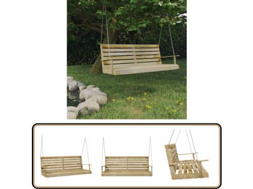 vidaXL Schommelbank - Grenenhout - 155x65x60 cm Schommelbank - Grenenhout