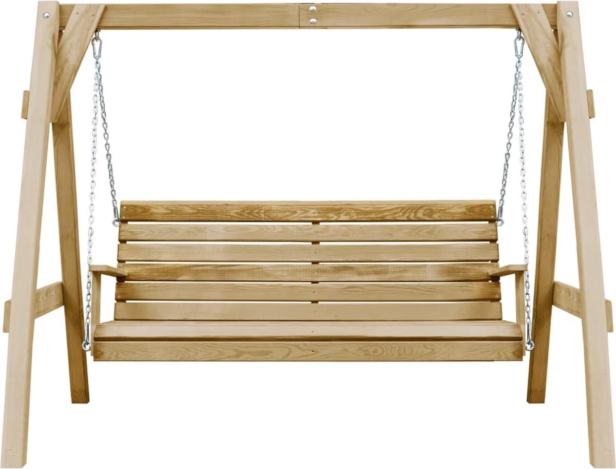 vidaxl schommelbank grenenhout 205x150x157 cm schommelbank tuinset