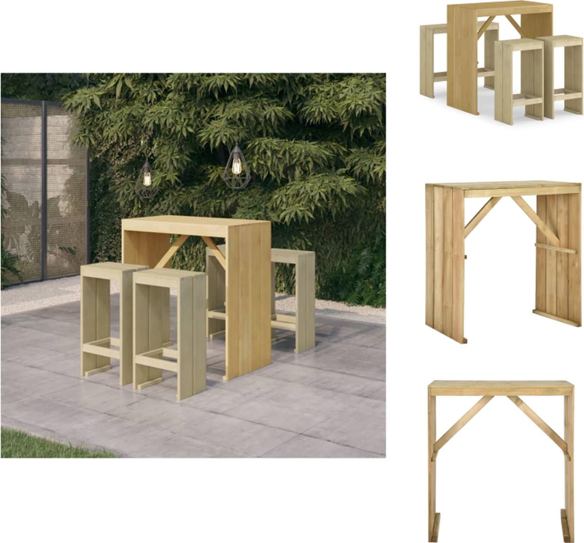 vidaxl tuinbarset tuinbarsets barset terras barset