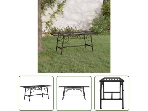 vidaXL Tuinset - Boombank - Boombank 110 cm staal zwart