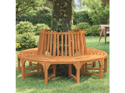 vidaXL Tuinset - Boombank - Boombank rond Ø208 cm massief