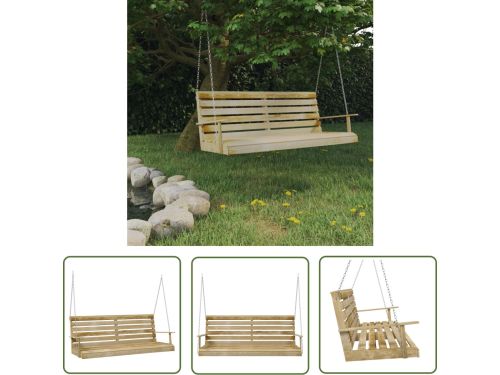 vidaXL Tuinset - Schommelbank - Schommelbank 155x65x60 cm geïmpregneerd grenenhout